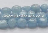 CAQ57 15.5 inches 10*12mm nugget natural aquamarine gemstone beads