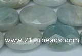 CAQ583 15.5 inches 15*20mm faceted oval aquamarine beads