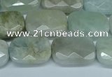 CAQ585 15.5 inches 12*16mm faceted rectangle aquamarine beads