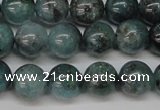 CAQ603 15.5 inches 10mm round aquamarine gemstone beads