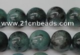 CAQ604 15.5 inches 12mm round aquamarine gemstone beads