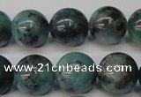 CAQ605 15.5 inches 14mm round aquamarine gemstone beads