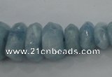 CAQ61 5*8mm – 10*16mm faceted nuggets natural aquamarine beads