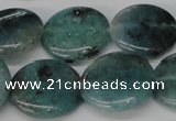 CAQ623 15.5 inches 20mm flat round aquamarine gemstone beads