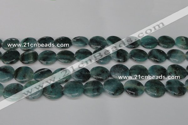 CAQ623 15.5 inches 20mm flat round aquamarine gemstone beads