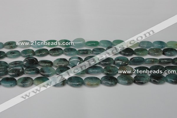 CAQ628 15.5 inches 10*14mm oval aquamarine gemstone beads