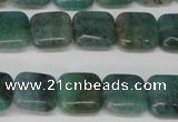 CAQ636 15.5 inches 10*10mm square aquamarine gemstone beads