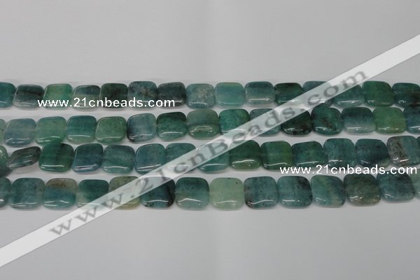 CAQ637 15.5 inches 12*12mm square aquamarine gemstone beads