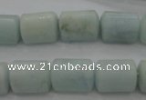 CAQ64 15.5 inches 10*14mm tube natural aquamarine beads wholesale