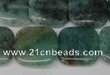 CAQ640 15.5 inches 18*18mm square aquamarine gemstone beads