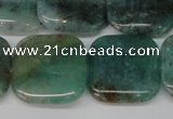 CAQ641 15.5 inches 20*20mm square aquamarine gemstone beads