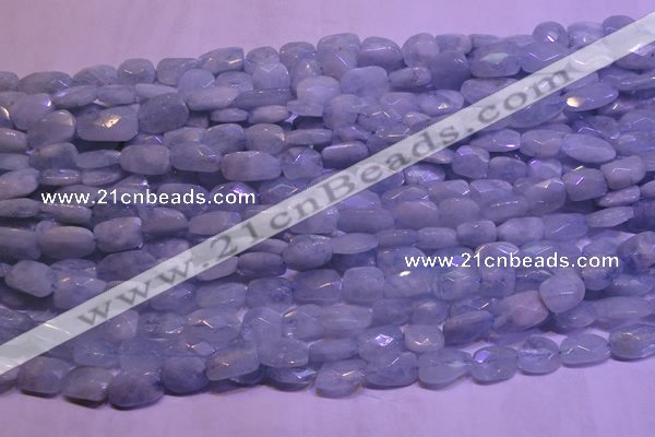 CAQ651 15.5 inches 8*12mm - 10*14mm faceted freeform aquamarine beads