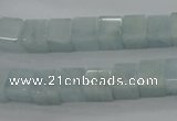 CAQ66 15.5 inches 8*8mm cube natural aquamarine beads wholesale