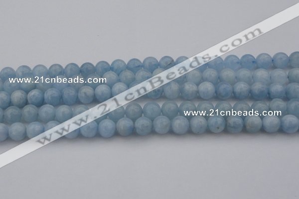 CAQ701 15.5 inches 6mm round natural aquamarine beads wholesale