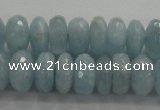 CAQ71 15.5 inches 5*9mm faceted rondelle AB grade aquamarine beads