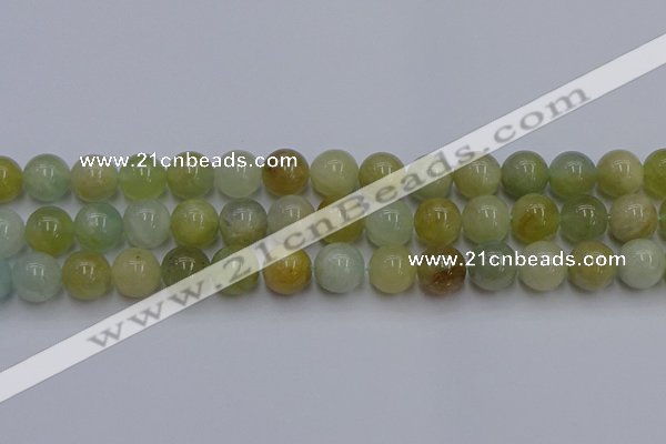 CAQ755 15.5 inches 14mm round aquamarine beads wholesale