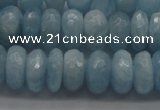 CAQ76 15.5 inches 5*9mm faceted rondelle A grade aquamarine beads