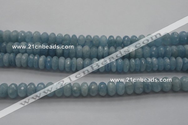 CAQ76 15.5 inches 5*9mm faceted rondelle A grade aquamarine beads