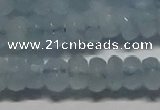 CAQ762 15.5 inches 6*10mm faceted rondelle aquamarine beads