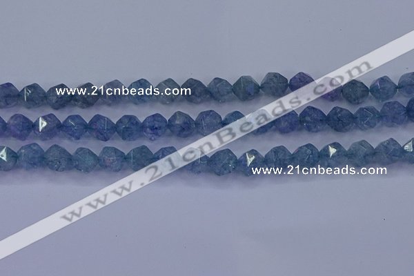 CAQ774 15.5 inches 12mm faceted nuggets imitation aquamarine beads