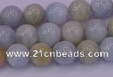 CAQ782 15.5 inches 8mm round natural aquamarine beads