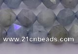 CAQ792 15.5 inches 10mm faceted nuggets aquamarine gemstone beads