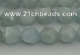 CAQ797 15.5 inches 8mm faceted nuggets aquamarine gemstone beads