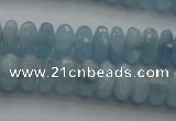 CAQ80 15.5 inches 3*7mm faceted rondelle AA grade aquamarine beads