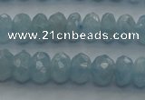 CAQ81 15.5 inches 4*7mm faceted rondelle AA grade aquamarine beads