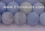 CAQ812 15.5 inches 8mm round matte aquamarine beads wholesale