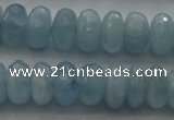 CAQ82 15.5 inches 5*9mm faceted rondelle AA grade aquamarine beads