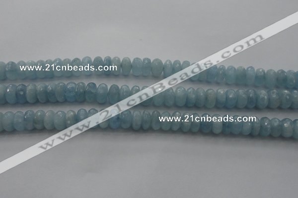 CAQ82 15.5 inches 5*9mm faceted rondelle AA grade aquamarine beads