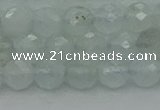 CAQ820 15.5 inches 6mm faceted round aquamarine beads wholesale