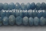 CAQ86 15.5 inches 4*7mm faceted rondelle AA grade aquamarine beads