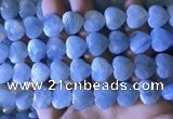 CAQ860 15.5 inches 13*14mm faceted heart aquamarine beads