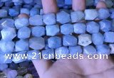 CAQ863 15.5 inches 10*12mm - 12*14mm faceted nuggets aquamarine beads