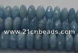 CAQ87 15.5 inches 4*9mm faceted rondelle AA grade aquamarine beads