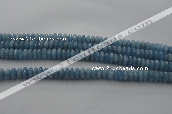 CAQ87 15.5 inches 4*9mm faceted rondelle AA grade aquamarine beads