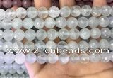 CAQ877 15.5 inches 10mm faceted round aquamarine gemstone beads