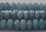 CAQ88 15.5 inches 5*9mm faceted rondelle AA grade aquamarine beads