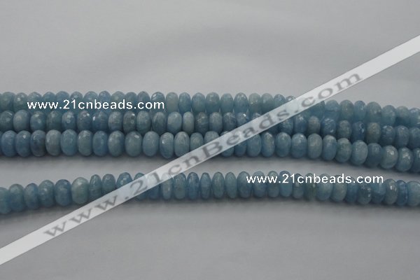 CAQ88 15.5 inches 5*9mm faceted rondelle AA grade aquamarine beads