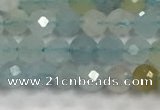 CAQ881 15.5 inches 3.5mm faceted round tiny aquamarine beads