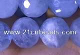 CAQ889 15.5 inches 10mm faceted round natural aquamarine beads