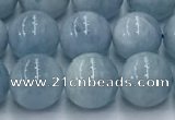 CAQ907 15.5 inches 8mm round aquamarine gemstone beads