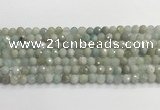 CAQ911 15.5 inches 6mm faceted round aquamarine beads wholesale