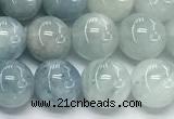 CAQ937 15 inches 10mm round aquamarine gemstone beads