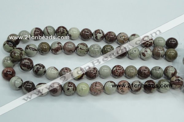 CAR06 15.5 inches 14mm round artistic jasper beads wholesale