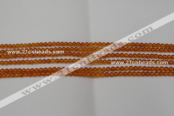 CAR105 15.5 inches 3mm round natural amber beads