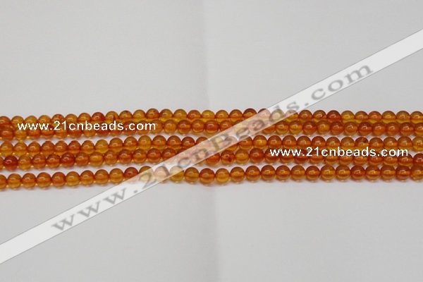 CAR107 15.5 inches 5mm round natural amber beads