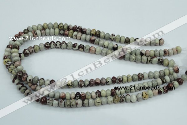 CAR11 15.5 inches 5*8mm rondelle artistic jasper beads wholesale